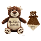 Personalized Brown Bear Stuffed Animal Lovey SetLITTLE ELSKA