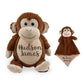 Personalized Monkey Stuffed Animal Lovey SetLITTLE ELSKA