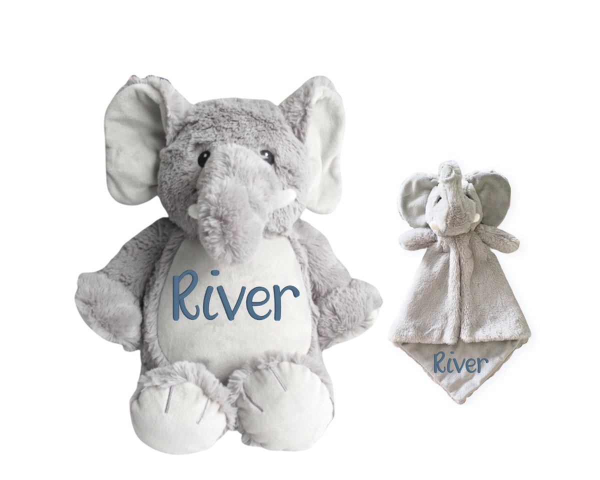 Personalized Name Elephant Stuffed Animal SetLITTLE ELSKA