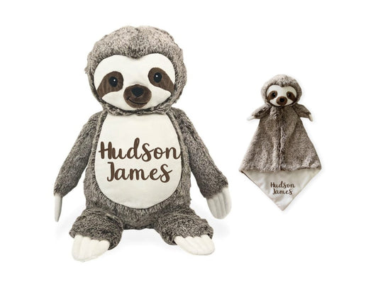 Personalized Name Sloth & Lovey SetLITTLE ELSKA