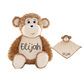 Personalized New Monkey Stuffed Animal Lovey SetLITTLE ELSKA