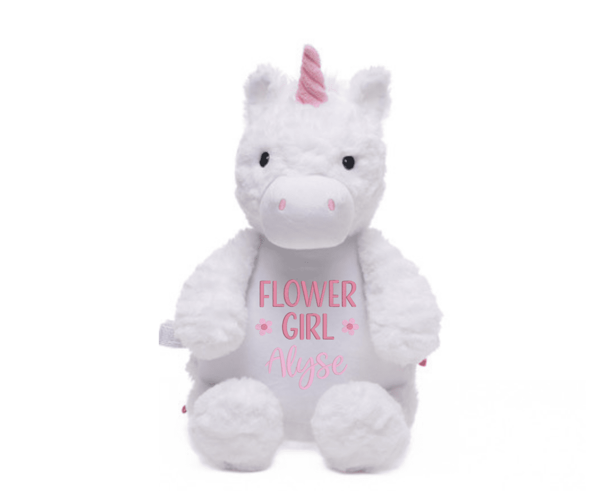 Flower Girl Personalized Stuffed AnimalI Sew Jo