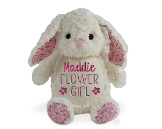 Flower Girl Personalized Stuffed AnimalI Sew Jo