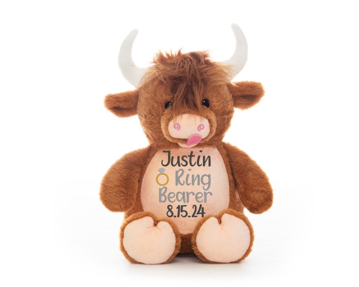 Ring Bearer Personalized Stuffed AnimalI Sew Jo